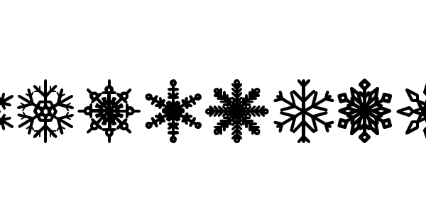Snowflakes St font thumb